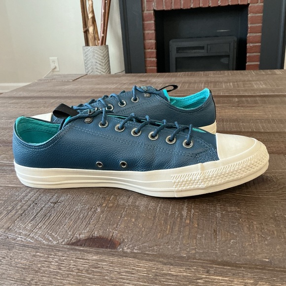 Converse Chuck Taylor All Star Desert Storm Blue Leather Low Top Size 12 Men - Picture 4 of 10